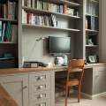 Bespoke home office and shelves on two walls - view 1