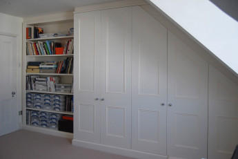 Bespoke home study attic storage cupboards and shelves