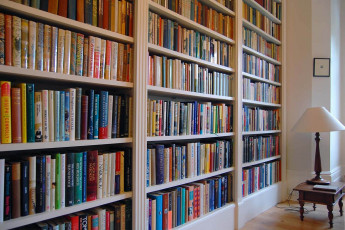 Custom built home library - part view