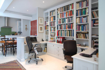 Home study and antique book library - view 1