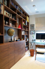 Bespoke home office in walnut veneer 1